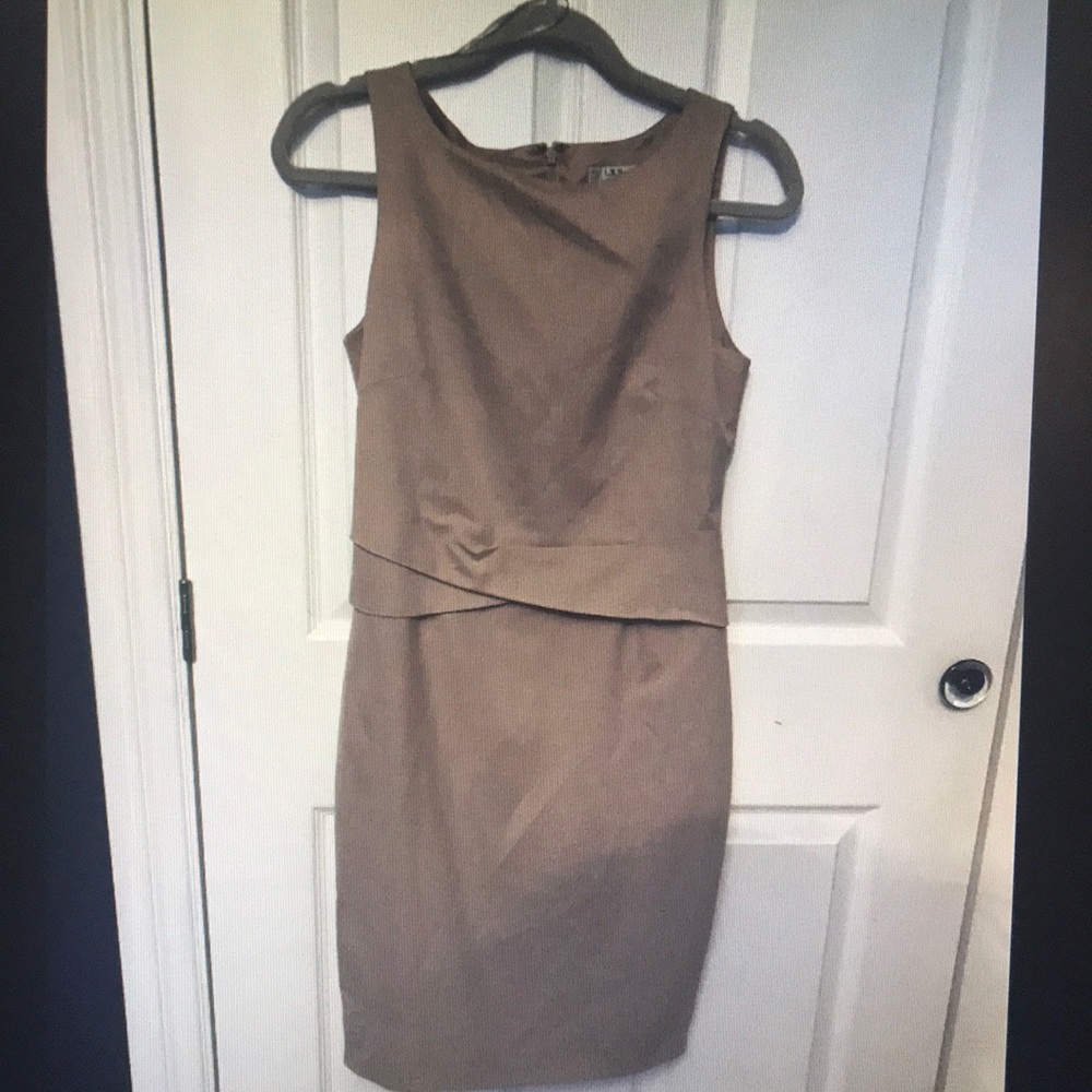 L K Bennett Fitted CLARA Shift Dress 4 Classic Lined Neutral Boss Rich Mom Y2K